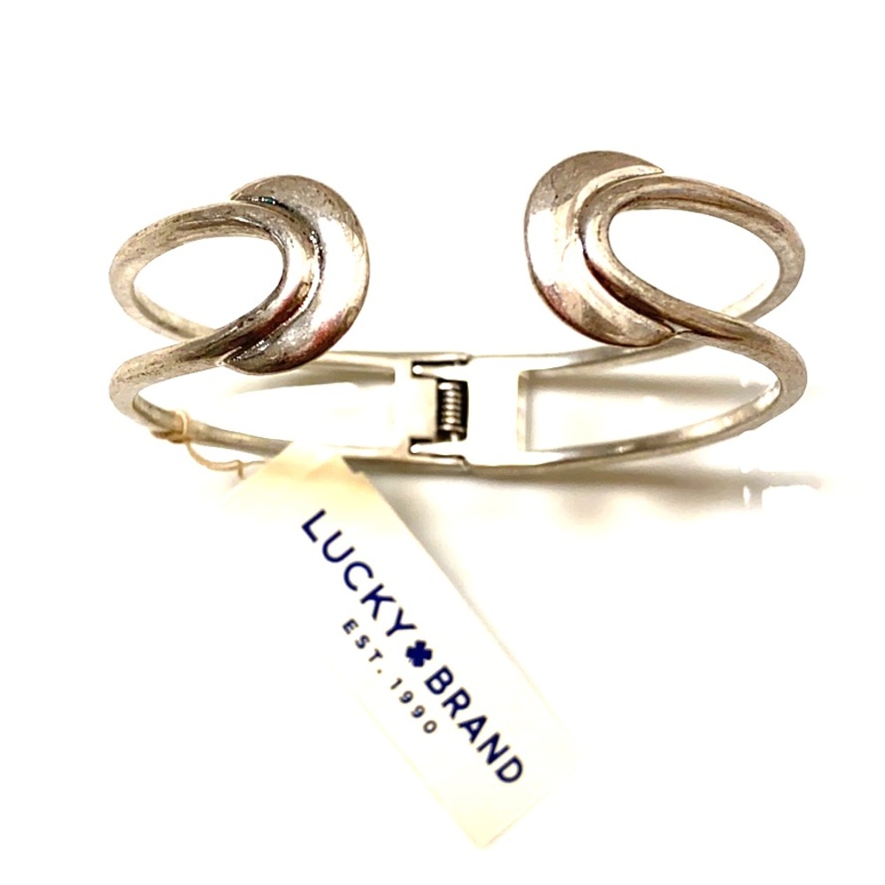 NWT Lucky Brand Silver Hinge Cuff Bracelet